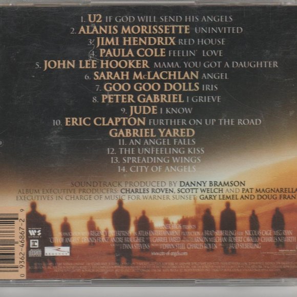 City of Angels 1998 Original Soundtrack Audio CD. Used. Like New! - Picture 2 of 2